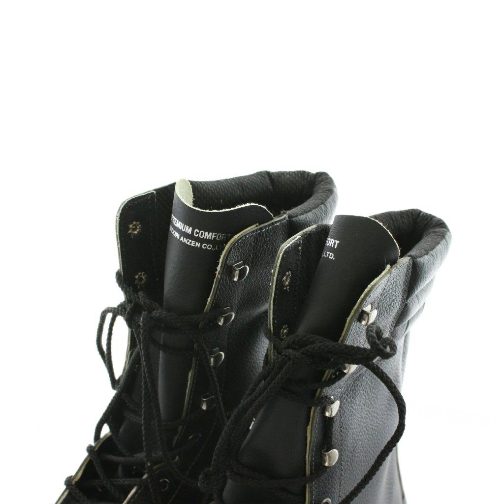 ミドリ MIDORI 安全靴 ショートブーツ レースアップ 28EEE 黒 ブラック