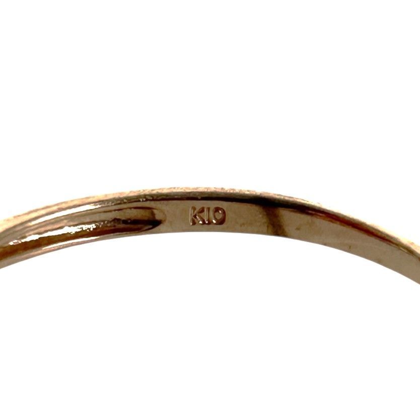 K10 デザインリング 指輪 花柄 K10PG ピンクゴールド ダイヤモンド0.16