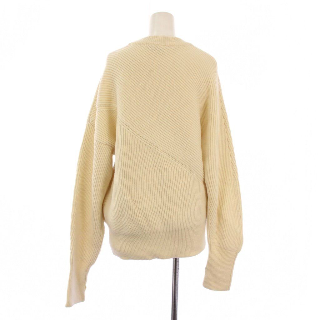 ハイク HYKE ニット セーター 長袖 クルーネック リブ ウール 2 白 182