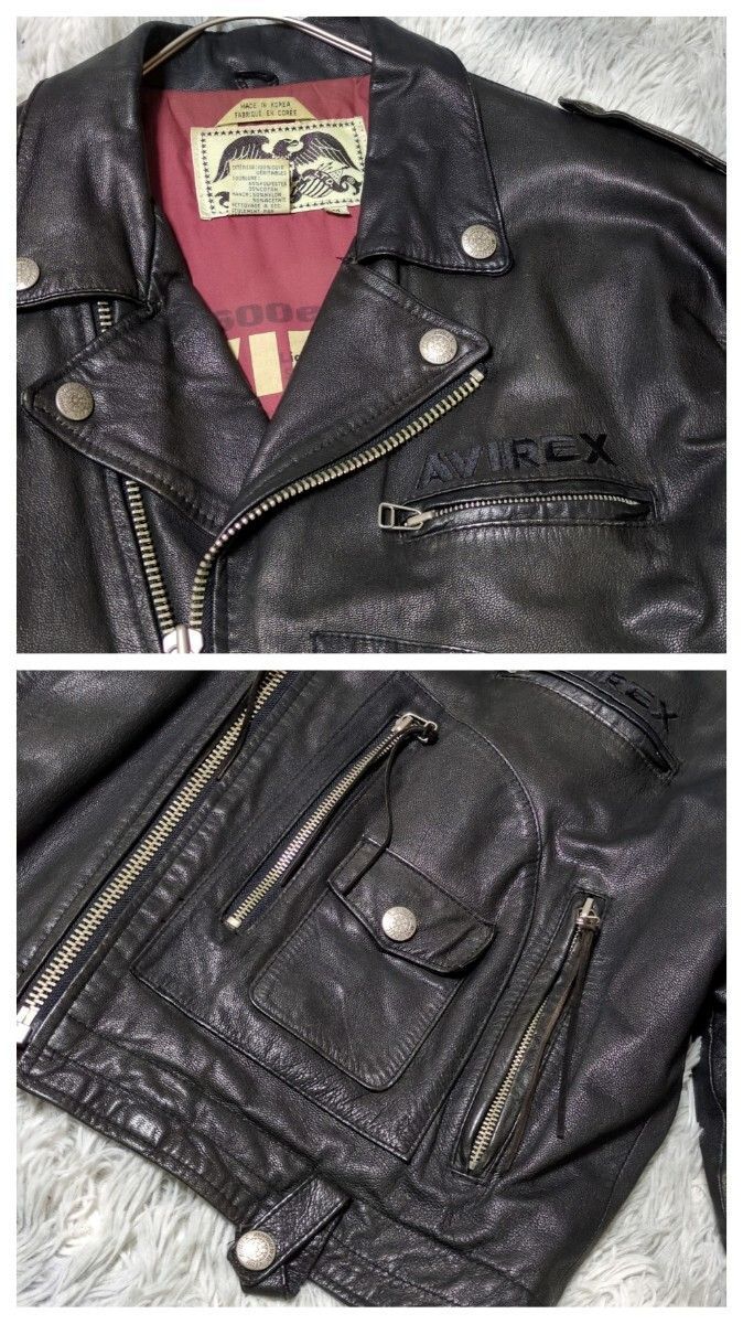 【AVIREX】DAYTONA☆レザージャケット☆ダブルライダース☆90s☆希少 AVIREX】DAYTONA ☆アヴィレックス☆レザージャケット☆ダブル