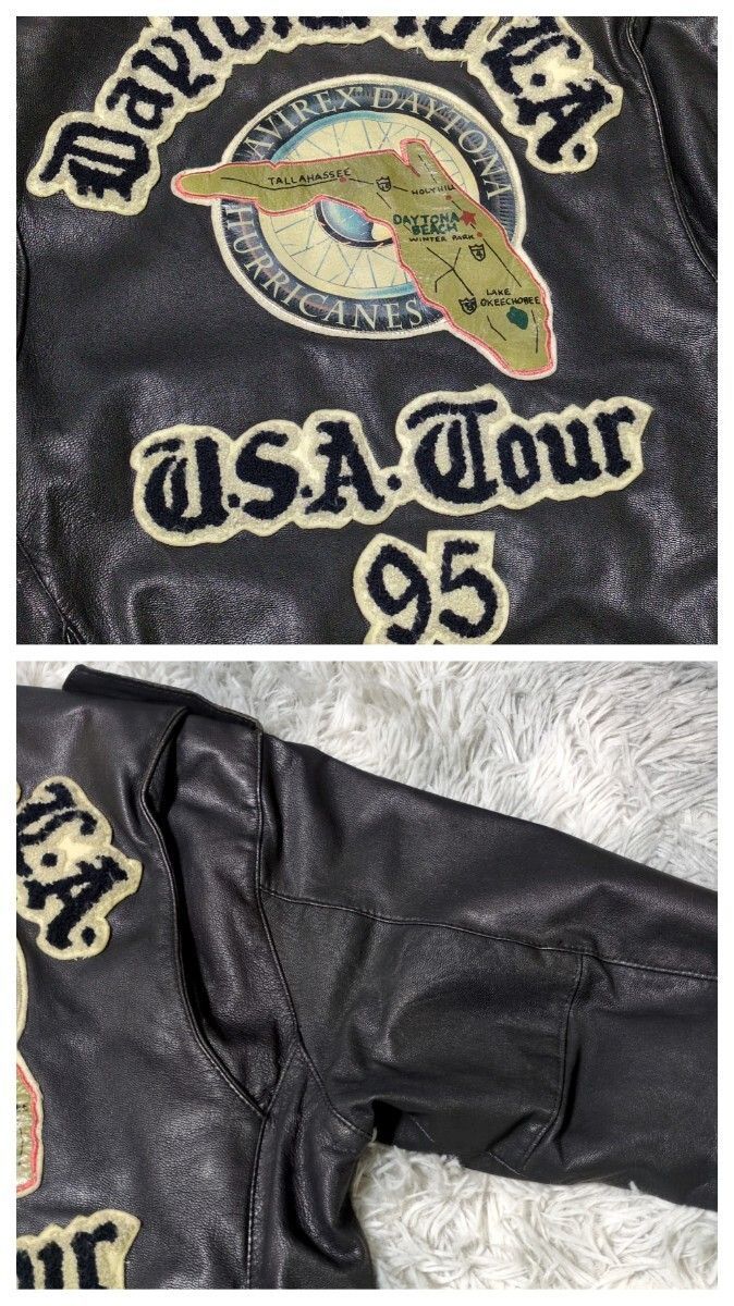 【AVIREX】DAYTONA☆レザージャケット☆ダブルライダース☆90s☆希少 希少 AVIREX DAYTONA レザー ダブルライダースジャケットS 韓国製