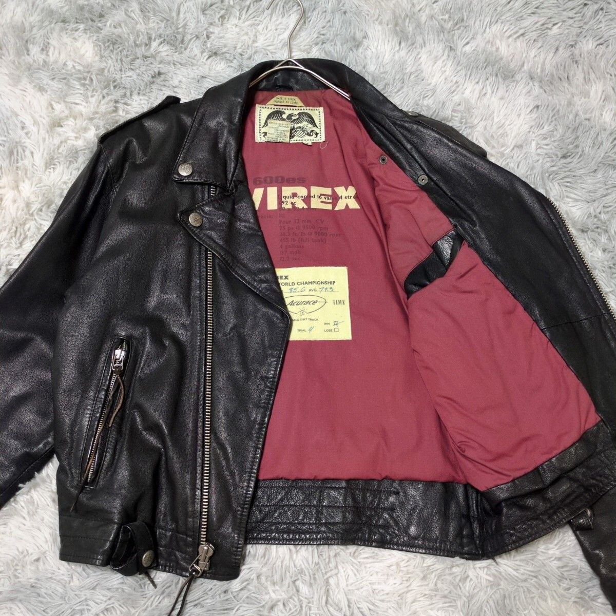 【AVIREX】DAYTONA☆レザージャケット☆ダブルライダース☆90s☆希少 AVIREX】DAYTONA ☆アヴィレックス☆レザージャケット☆ダブル