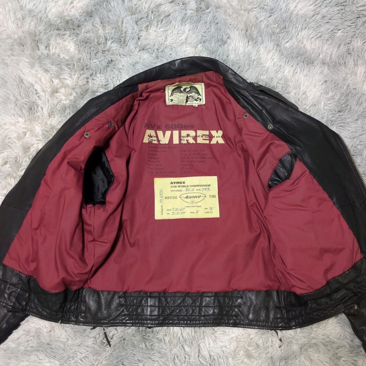 【AVIREX】DAYTONA☆レザージャケット☆ダブルライダース☆90s☆希少 AVIREX】DAYTONA ☆アヴィレックス☆レザージャケット☆ダブル