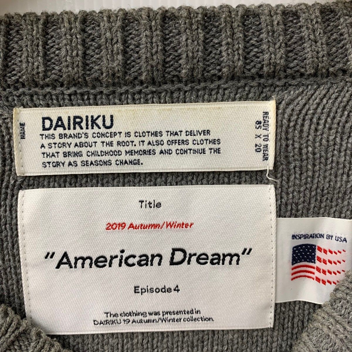 ダイリク DAIRIKU 22AW American Dream Inside-out Knit 星条旗