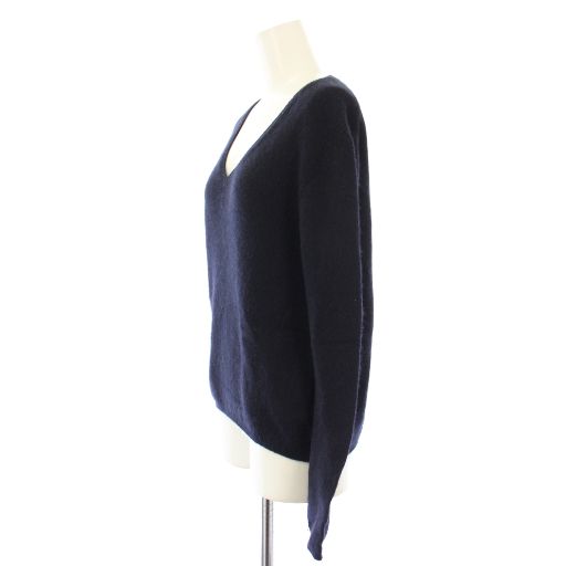 プラダ PRADA ニット セーター Vネック 長袖 40 紺 ネイビー /TK