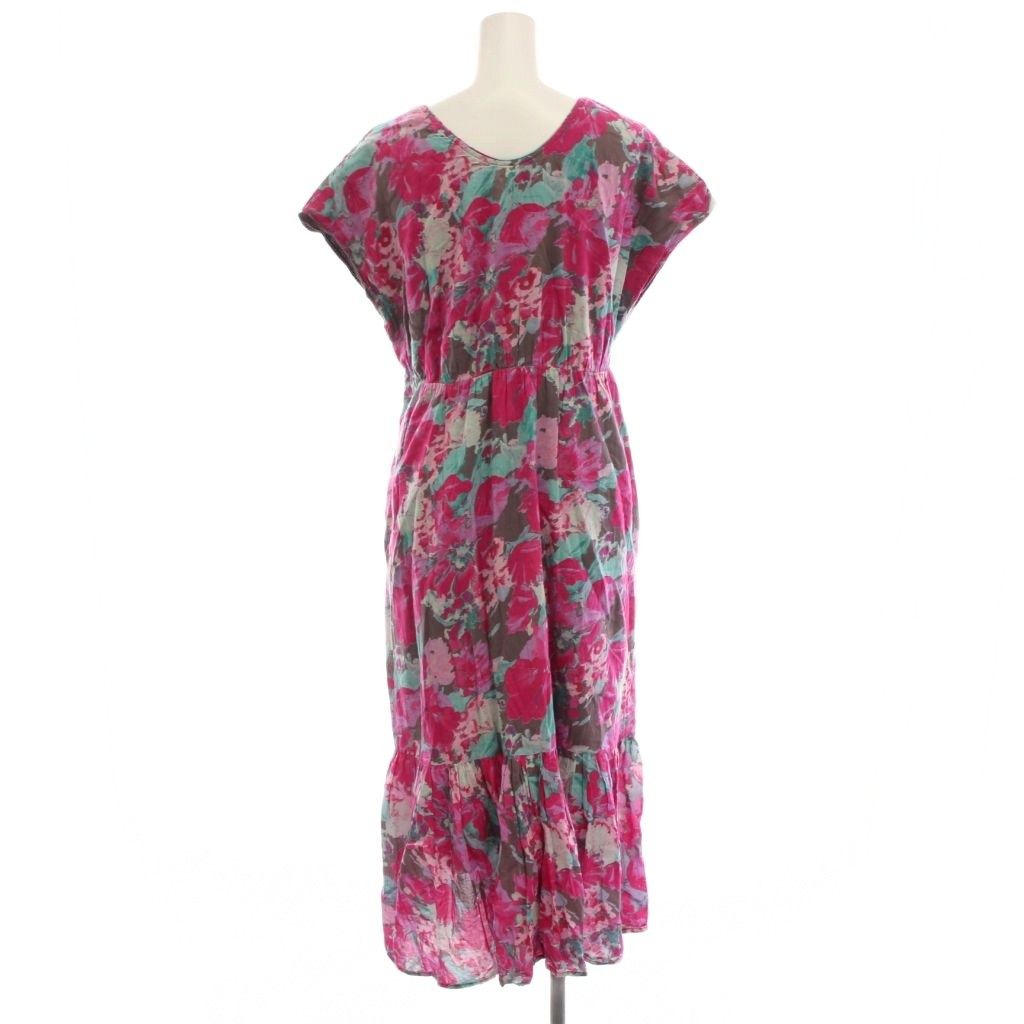 ヌキテパ NE QUITTEZ PAS! ノースリーブ ワンピース ロング フラワー