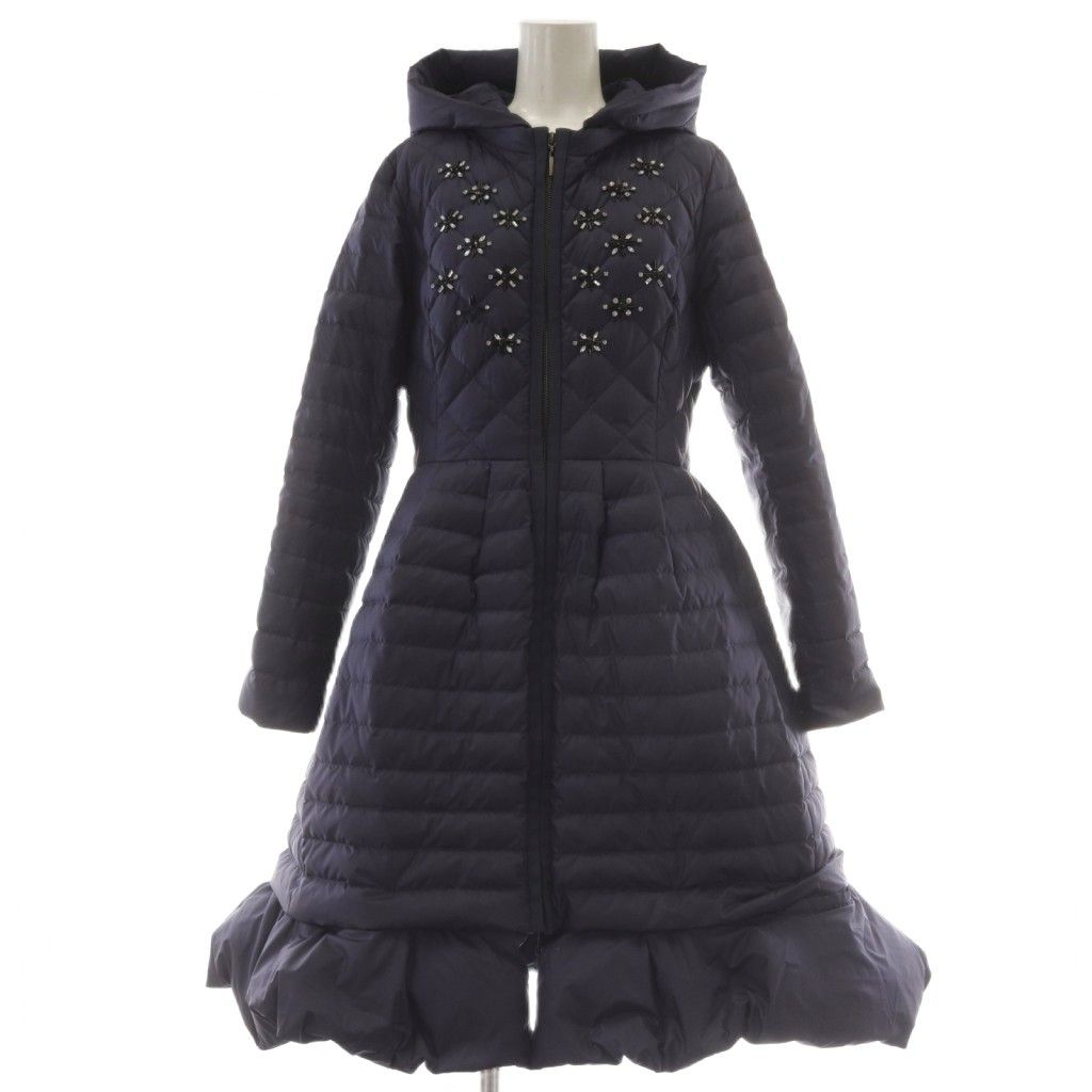 チェスティ Chesty ビジューロングダウンジャケット コート 1 紺