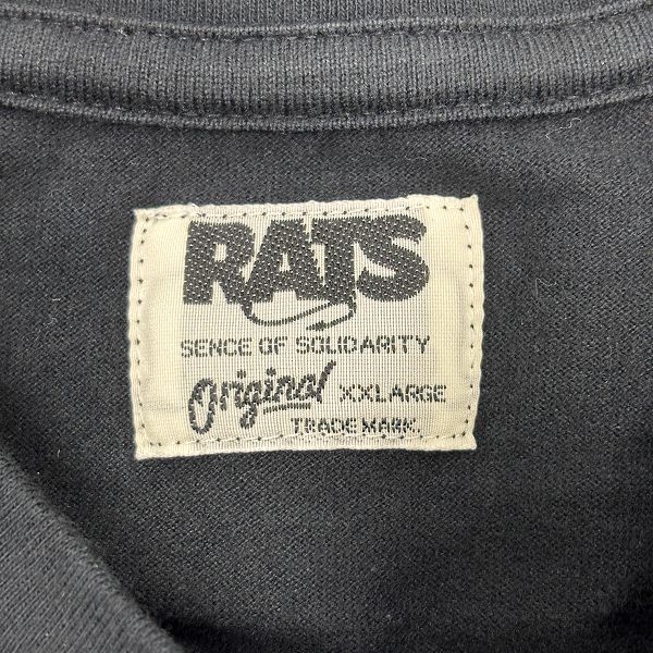 未使用】RATS/ラッツ【24SS】ANIMAL X TEE/半袖Tシャツ/ブラック/24