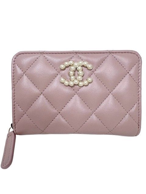 シャネル 24SSパールＣＣ付マトラッセスモールパース CHANEL