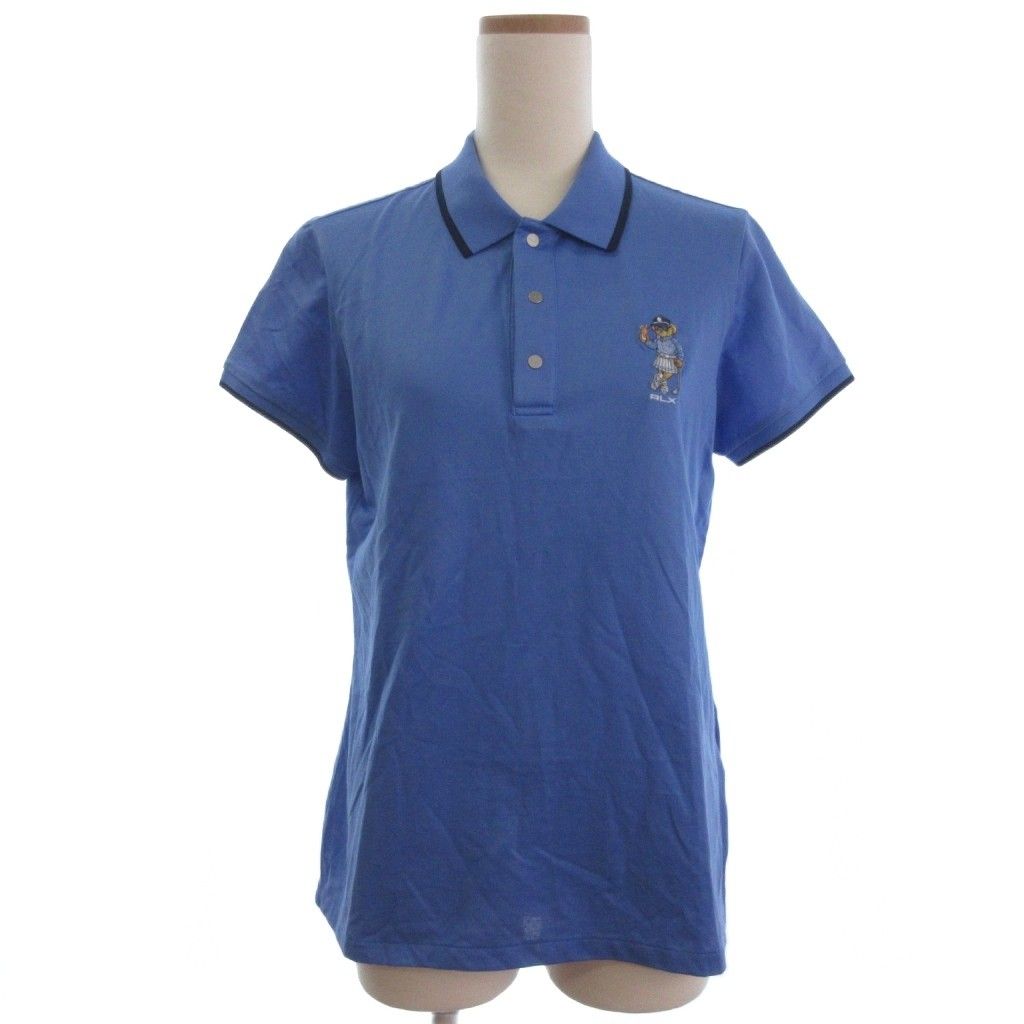 アールエルエックス ラルフローレン RLX RALPH LAUREN テーラード フィット ポロベア ポロシャツ 半袖 サマーブルー M ECT