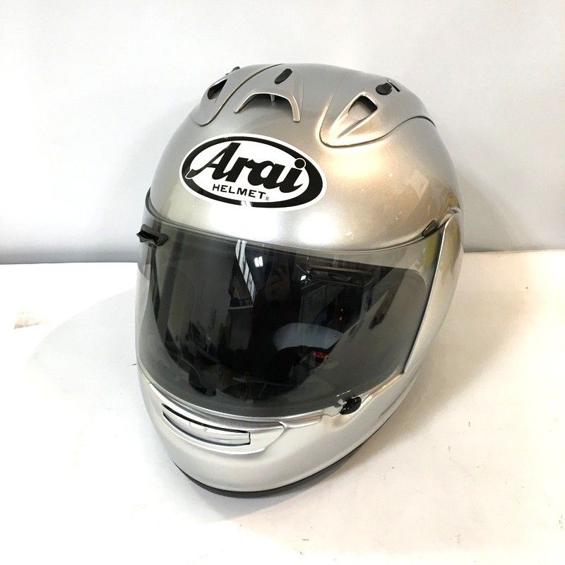 Arai アライ RX 7 RR 5 フルフェイスヘルメット 除菌消臭済 Lサイズ シルバー オートバイ ツーリング ライディング バイカー バイク用品 TA 3758