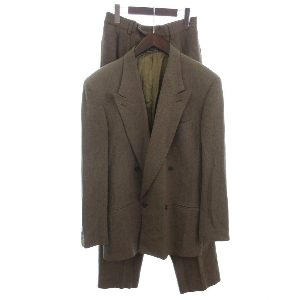エンポリオアルマーニ EMPORIO ARMANI セットアップ スーツ ダブル ウール カーキ系 48 ECT