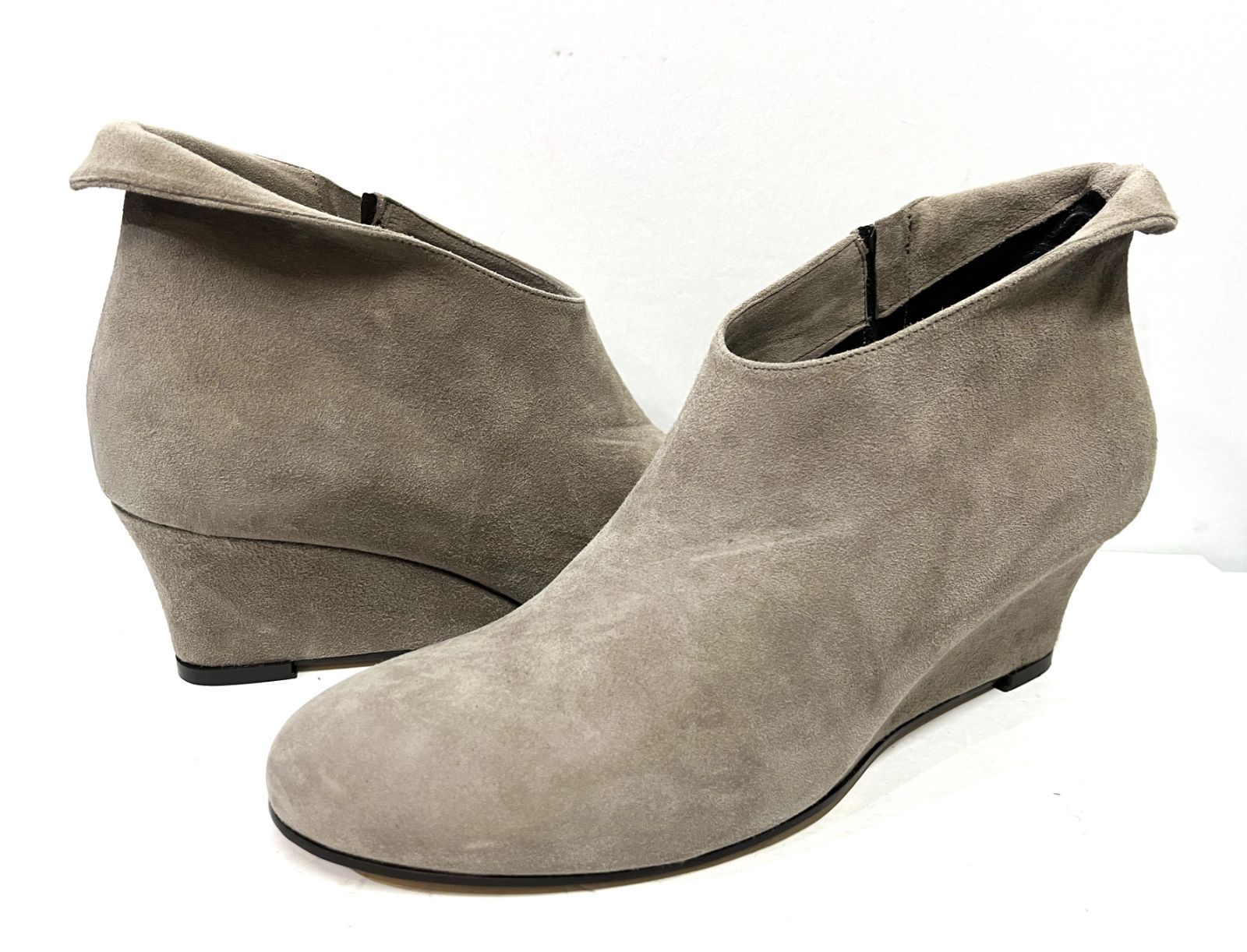 37 23.5㎝相当 イタリア製 panara｜パナラ サイドジップ ウェッジソールブーティ 靴 KWY