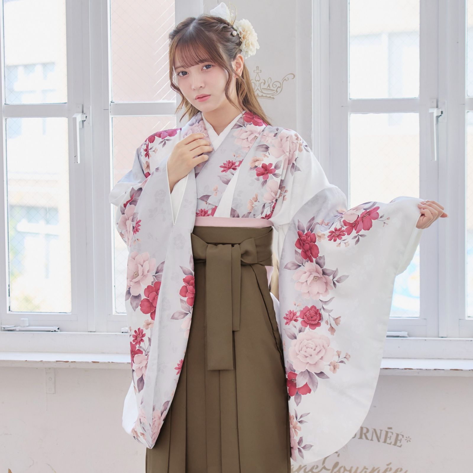 はかまセット 9月新作ドレス発表会】「華やか袴セット（茜色）」&「華やか袴セット