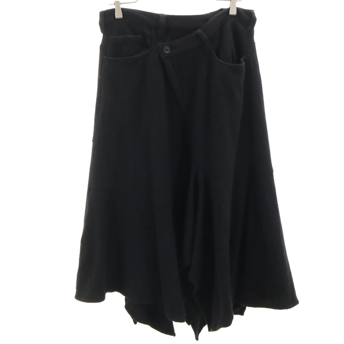 Ground Y グランドワイ ミモレ丈 フ スカート 1 ブラック レディース 古着