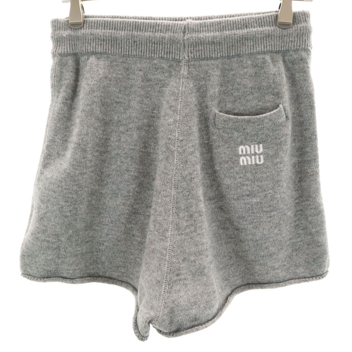 Miu Miu ニットショートパンツ 36サイズ MIUMIU ミュウミュウ ウール ニット ショートパンツ 36 グレー