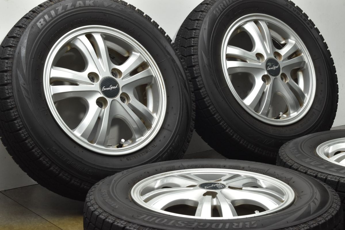 バリ溝】EuroSpeed 13in 4.00B+43 PCD100 ブリヂストン ブリザック VRX