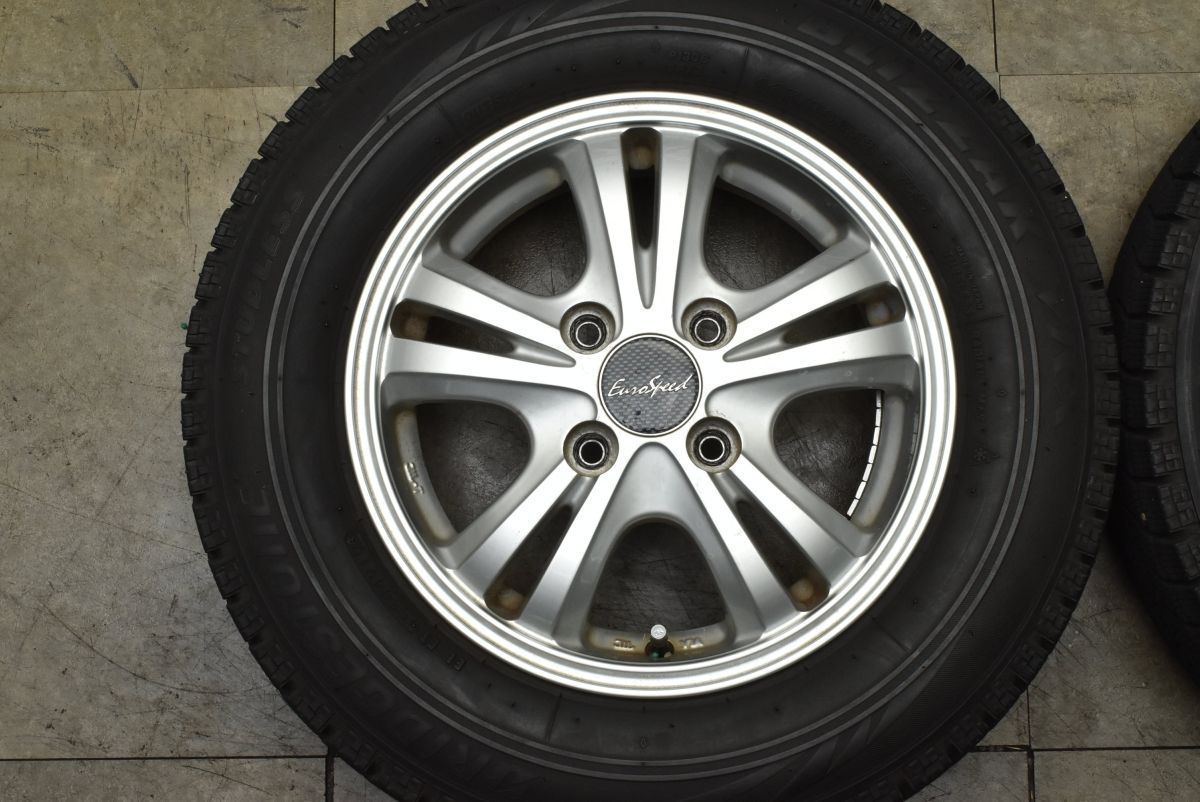  バリ溝 EuroSpeed 13 in 4 00 B 43 PCD 100 ブリヂストン ブリザック VRX 145 80 R ワゴンR アルト スぺーシア タント ムーヴ ミラ N BOX 13インチ タイヤ ホイールセット