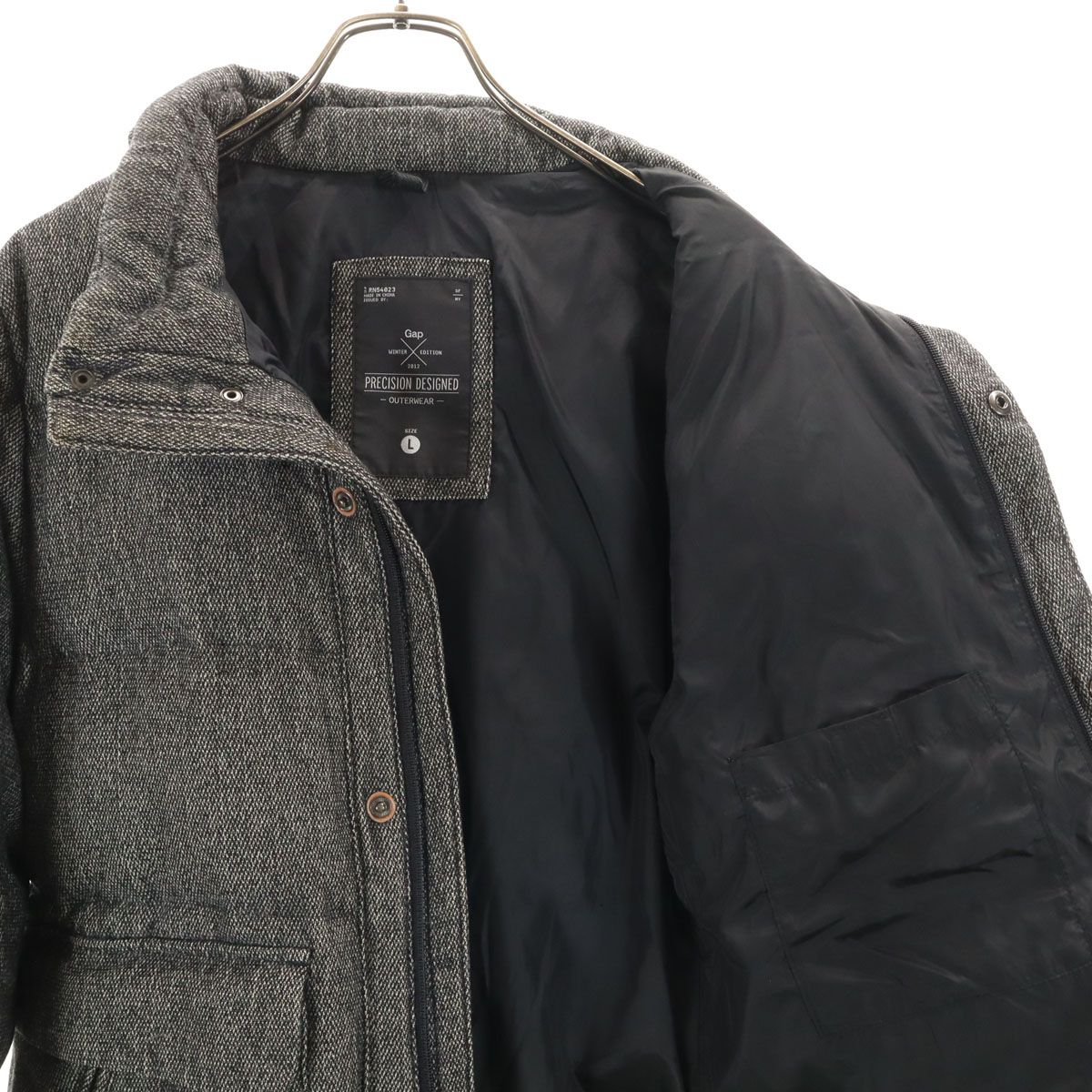 GAP ギャップ ダウンジャケット L チャコール PRECISION DESIGNED 