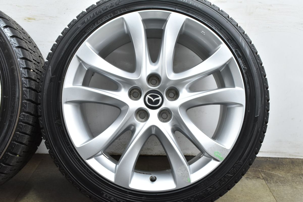 バリ溝】マツダ GJ アテンザ 純正 19in 7.5J +45 PCD114.3 ダンロップ