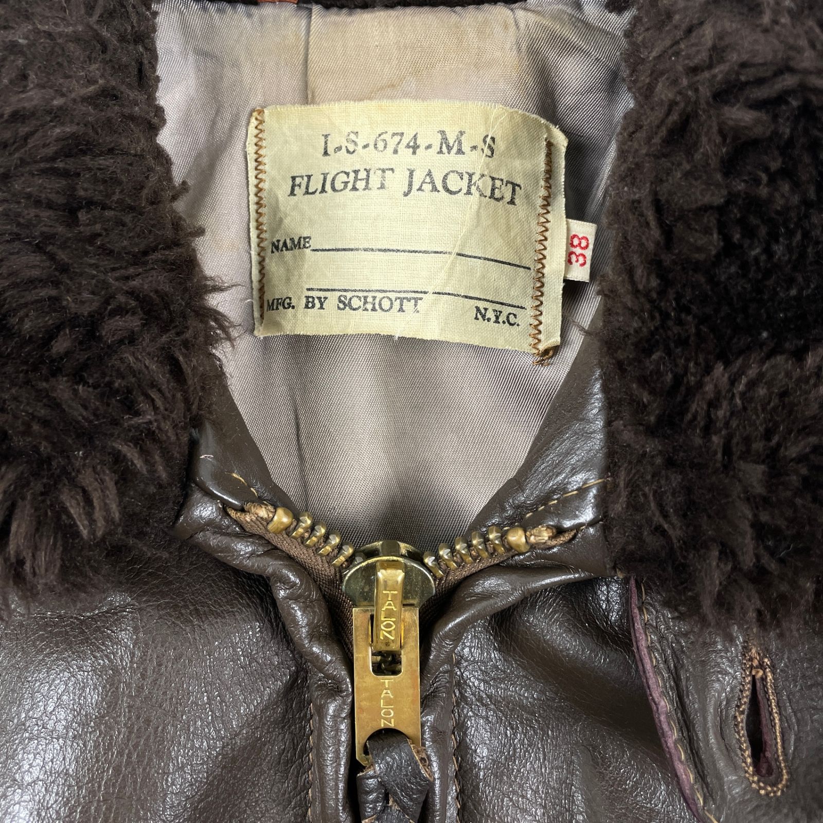 70's ビンテージモデル SCHOTT N.Y.C ショット I.S.674.M.S G-1 レザー