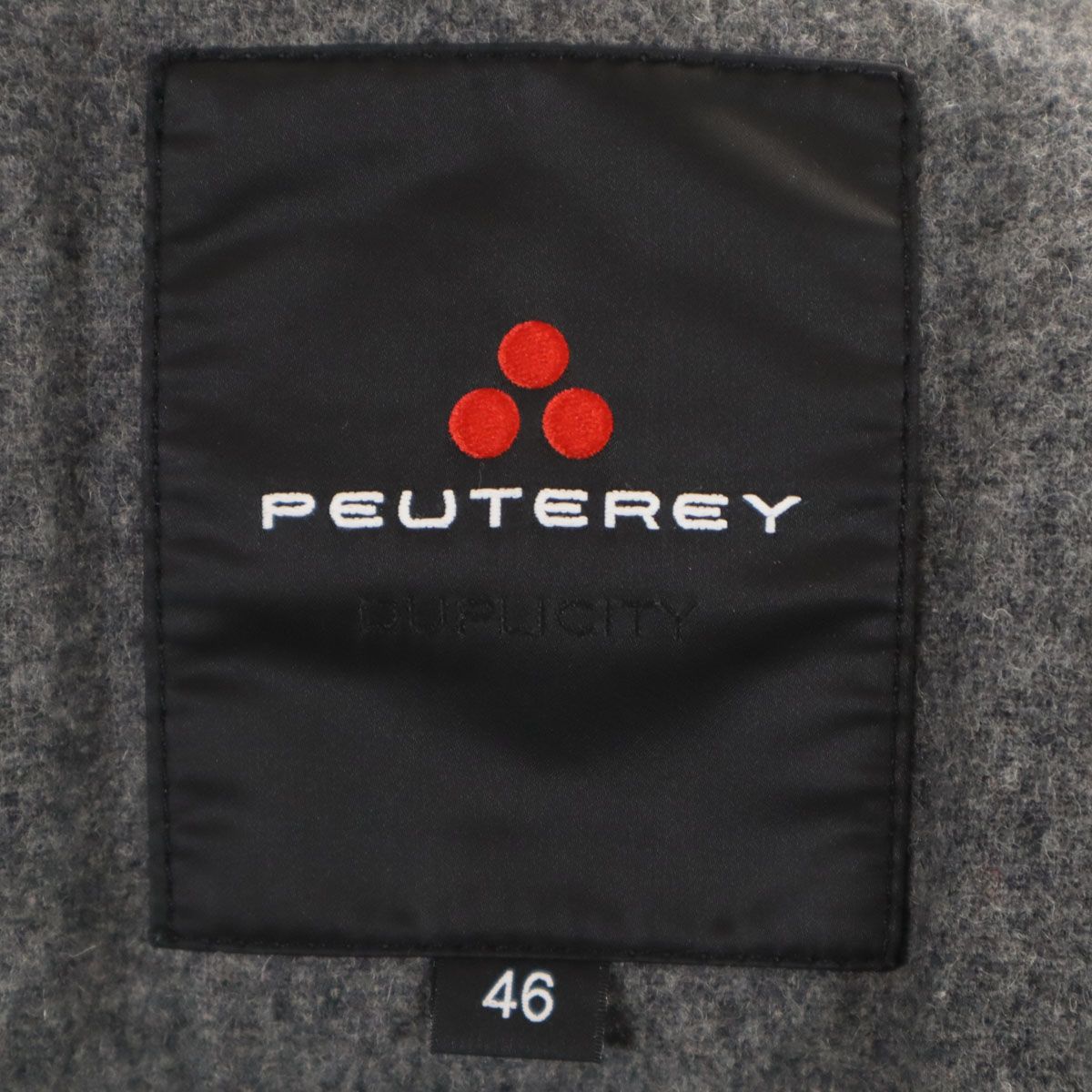 PEUTEREY ピューテリー イタリア製 ダウンジャケット 46 グレー メンズ
