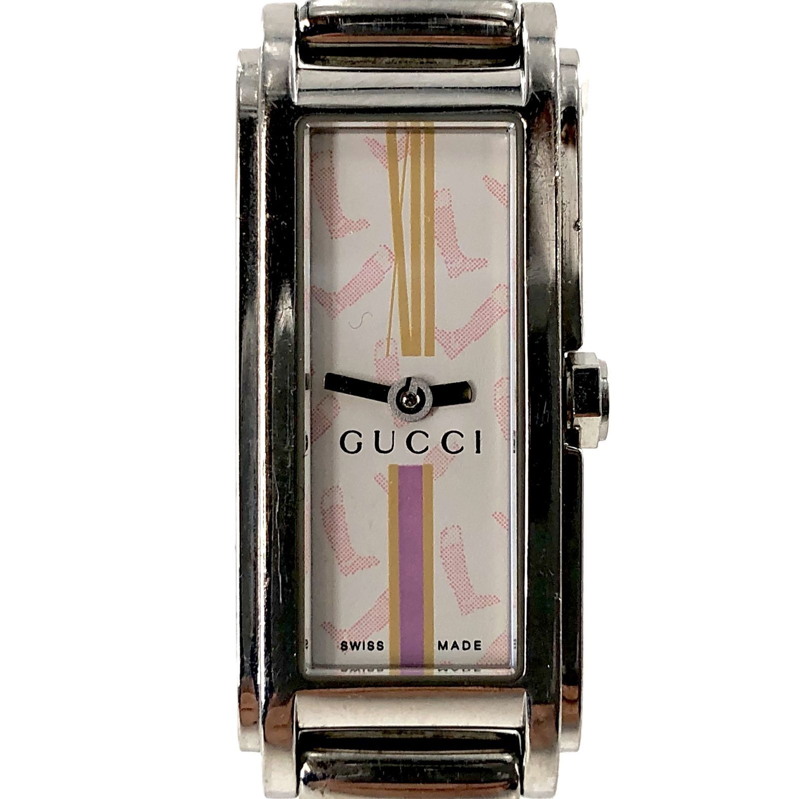 GUCCI グッチ 109 SS/QZ バングルウォッチ ホワイト文字盤 レディース