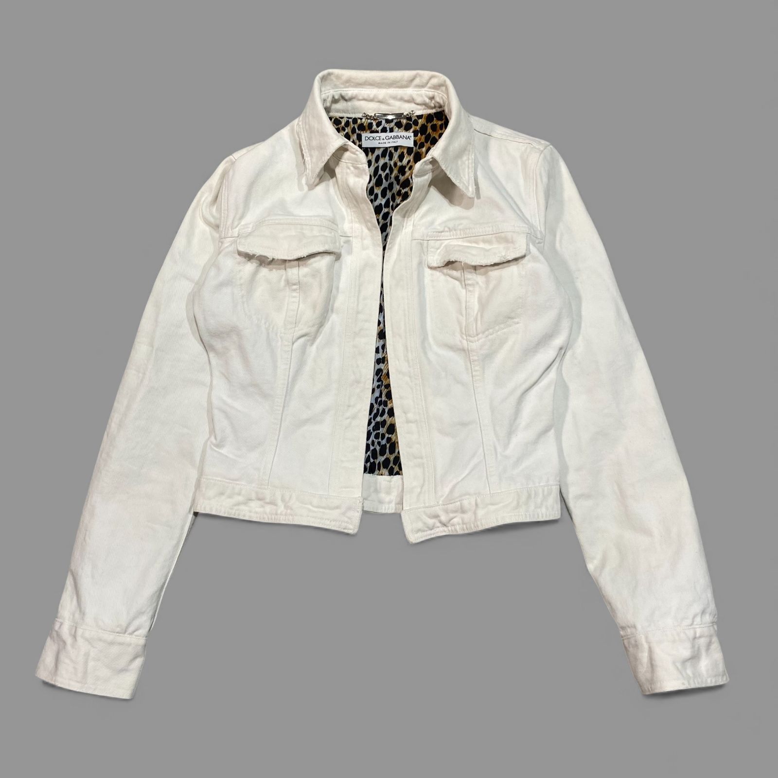 DOLCE＆GABBANA ドルチェ＆ガッバーナ 裏地レオパードデニムジャケット