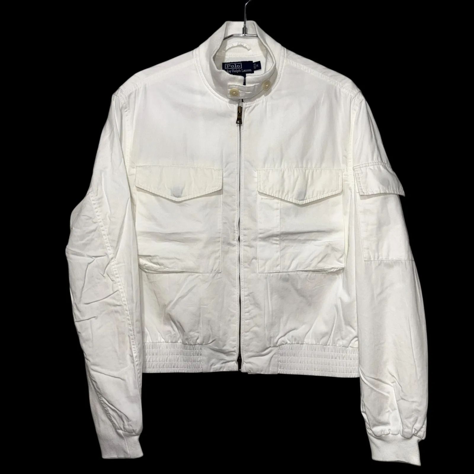 RARE 90-00 s POLO RALPH LAUREN G-8 WEP Flight JKT M WHT ラルフローレン フライトジャケット ゴンズ