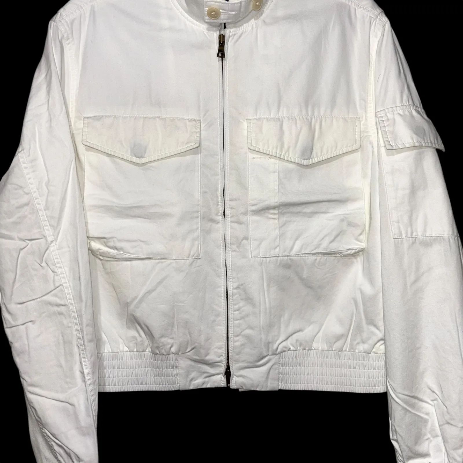 RARE 90-00s POLO RALPH LAUREN G-8 WEP Flight JKT M WHT ラルフ