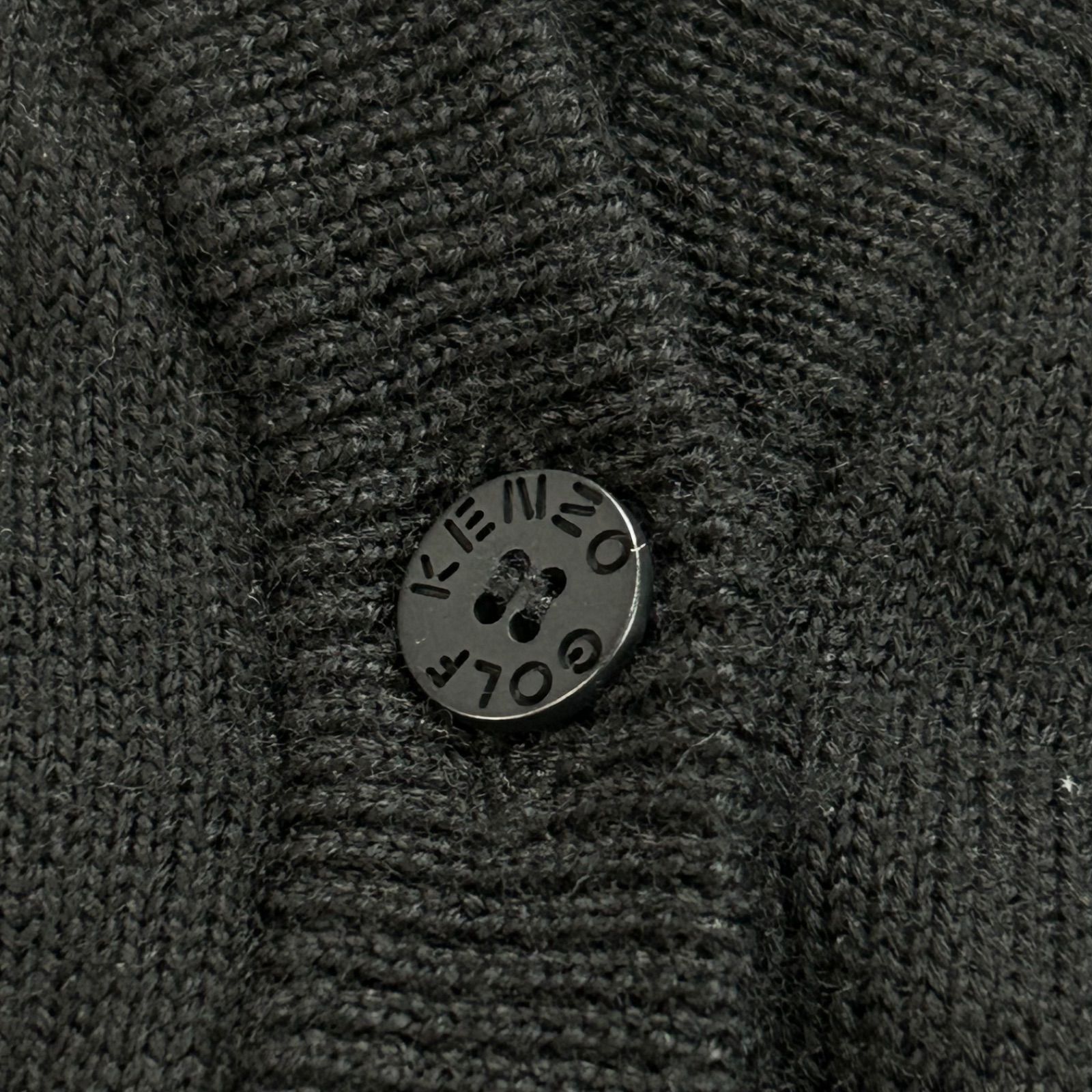 KENZO GOLF ブラック ベスト 日本製 90s Vintage KENZO GOLF Cable Knit Vest ケンゾーゴルフ