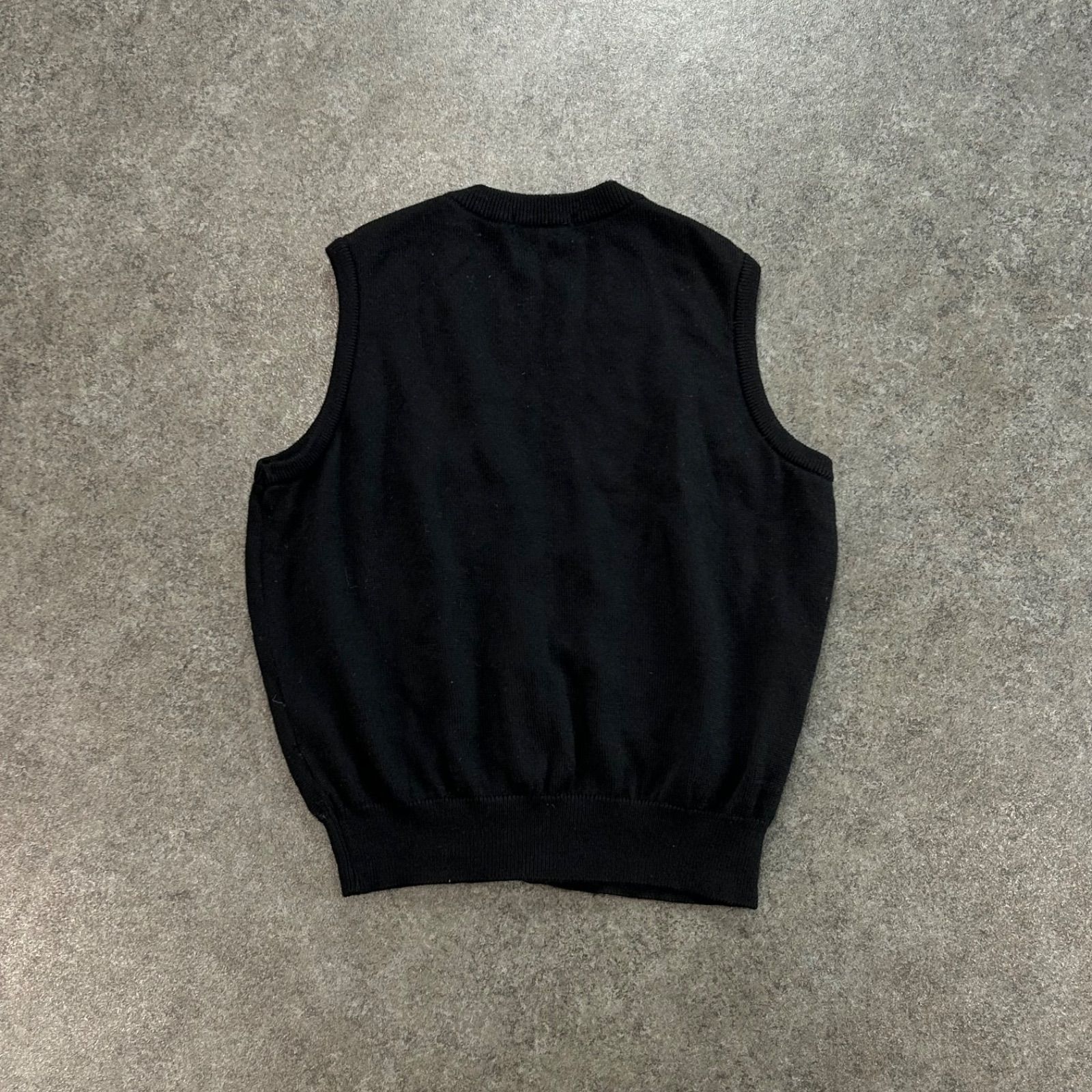 KENZO GOLF ブラック ベスト 日本製 90s Vintage KENZO GOLF Cable Knit Vest ケンゾーゴルフ
