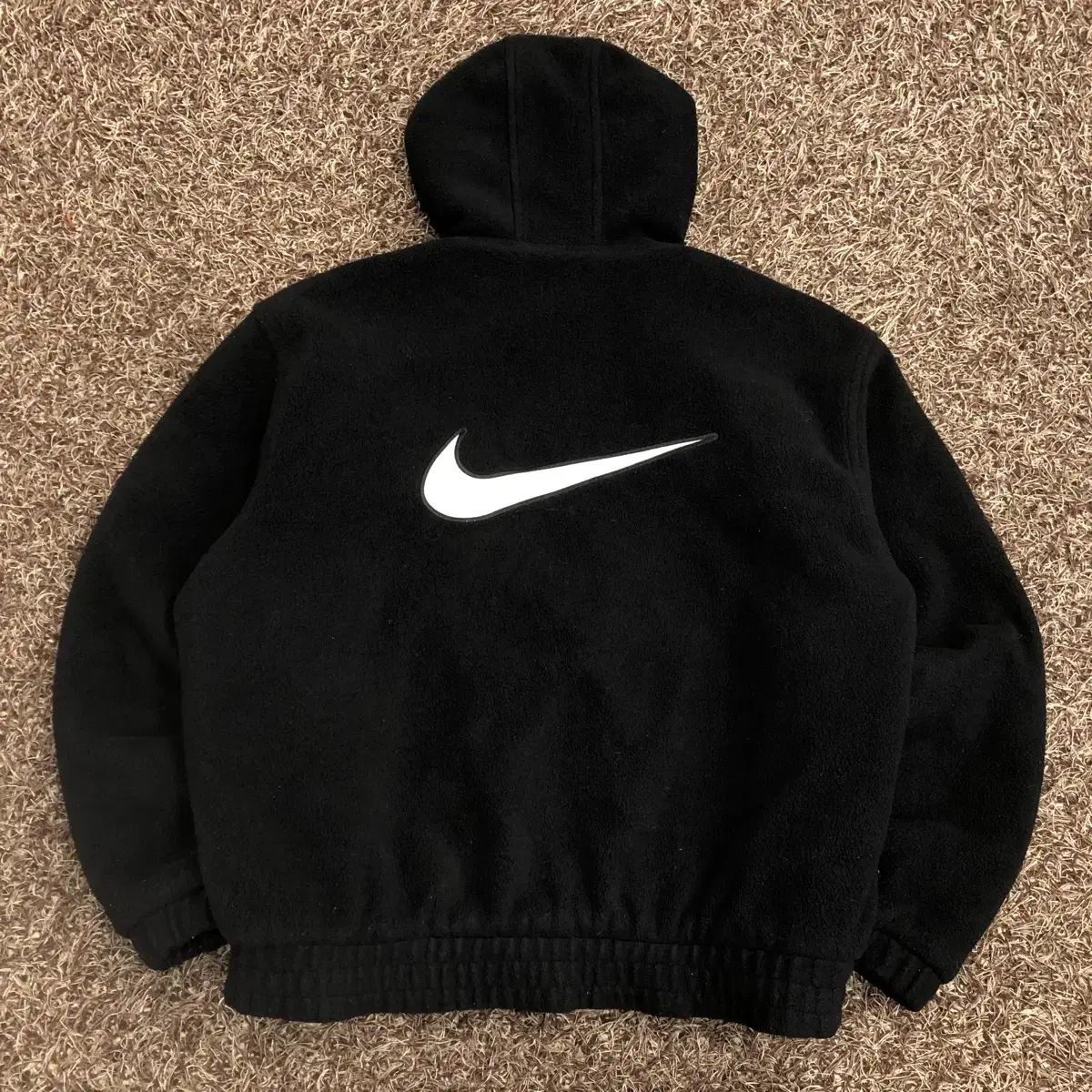 L NIKE 00s ビックロゴ 購入 フリース フーディー キルティング