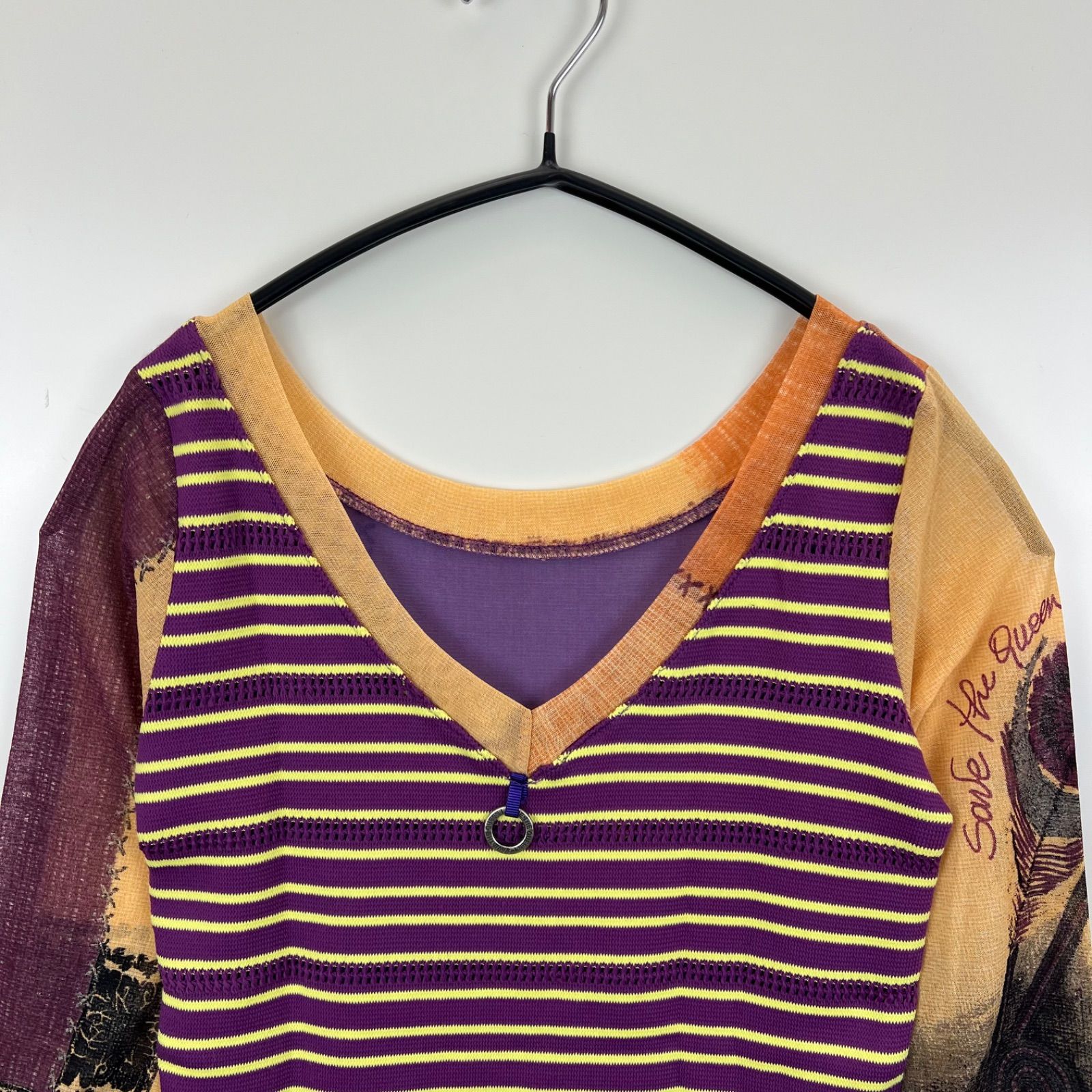 SAVE THE QUEEN 90s ITALY vintage archive powernet top M セーブザ