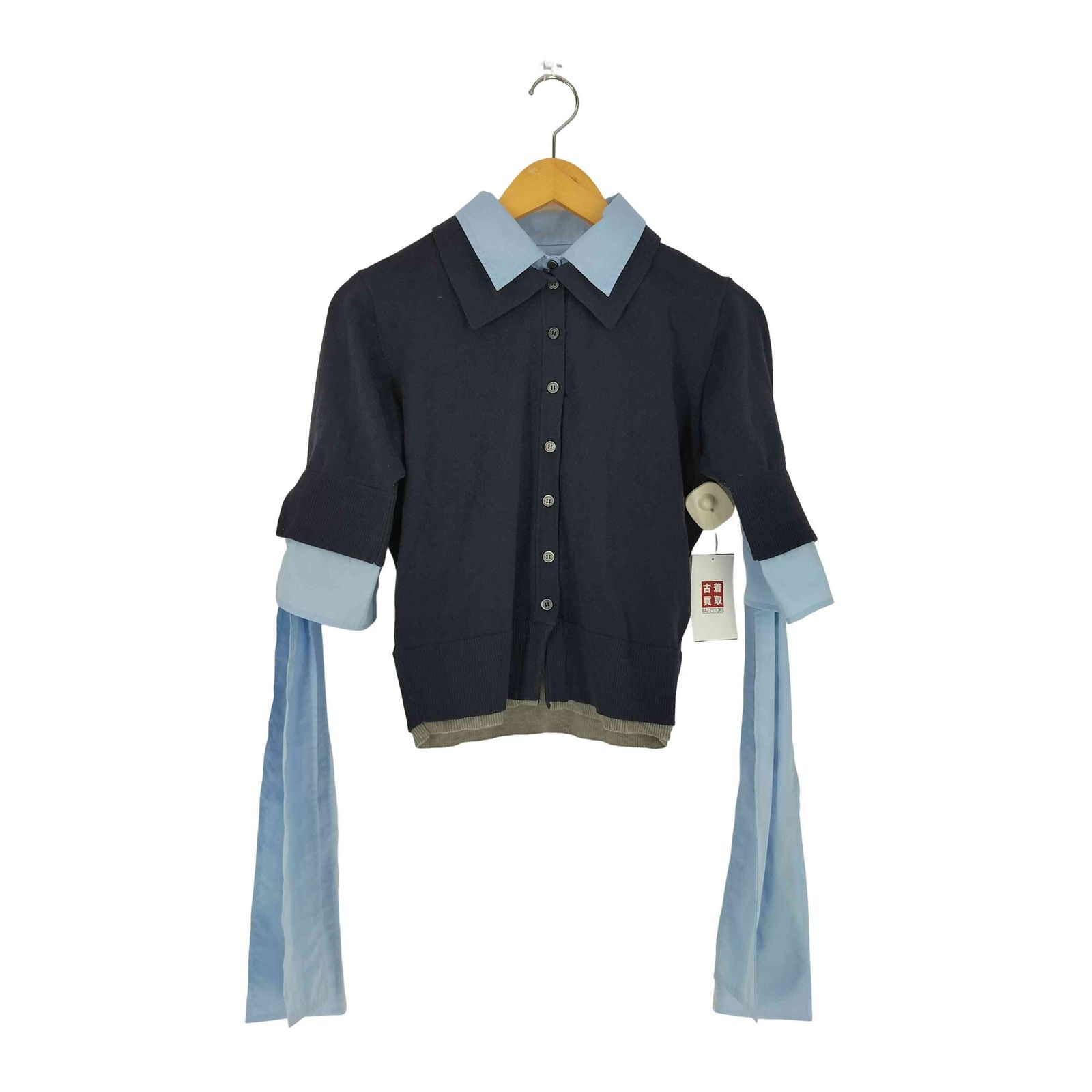 エイミーイストワール eimy istoire シャツドッキングレイヤードニット