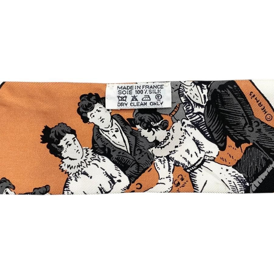 エルメスツイリー 2016オムニバスと白い貴婦人のゲーム ☆E4809 エルメス シルクスカーフ ツイリー オムニバスと白い貴婦人の