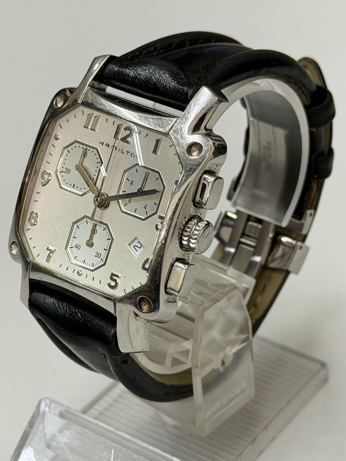 電池交換済】HAMILTON ハミルトン ロイド クロノグラフ クォーツ 純正