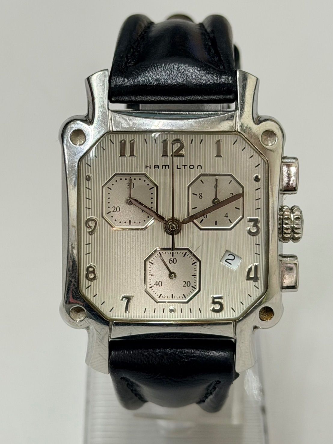 電池交換済】HAMILTON ハミルトン ロイド クロノグラフ クォーツ 純正