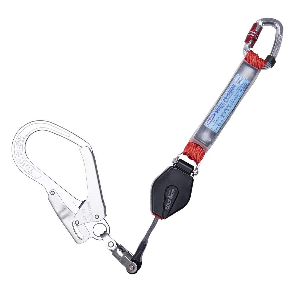 藤井電工 新規格 フルハーネス用ランヤード コルトリトラ 巻取器 ロック機構付き 小型 軽量 シングルランヤード THL-CR 93 SV-21 KS-R 23 1丁掛けランヤード 日本 巻取式 アルミフックSV フルハーネス 型