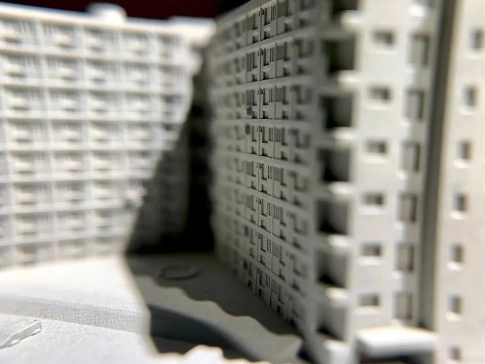 無瑣事事 むさじじ 手作りセメント ジオラマ 香港住宅団地 大坑西邨