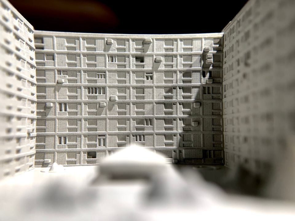 むさじじ 手作りセメント ジオラマ 香港建物模型 6点セット 香港製 無瑣事事 むさじじ 手作りセメント ジオラマ 香港住宅団地 大坑西邨