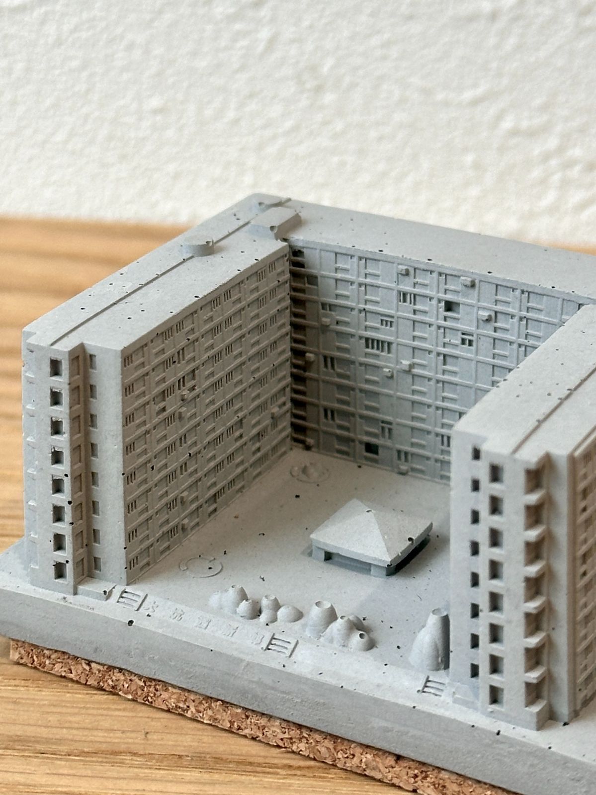 無瑣事事 むさじじ 手作りセメント ジオラマ 香港住宅団地 大坑西邨