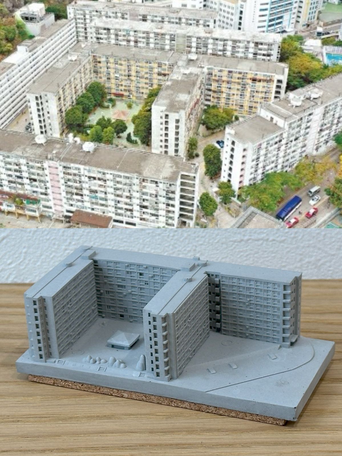 むさじじ 手作りセメント ジオラマ 香港建物模型 6点セット 香港製 無瑣事事 むさじじ 手作りセメント ジオラマ 香港住宅団地 大坑西邨