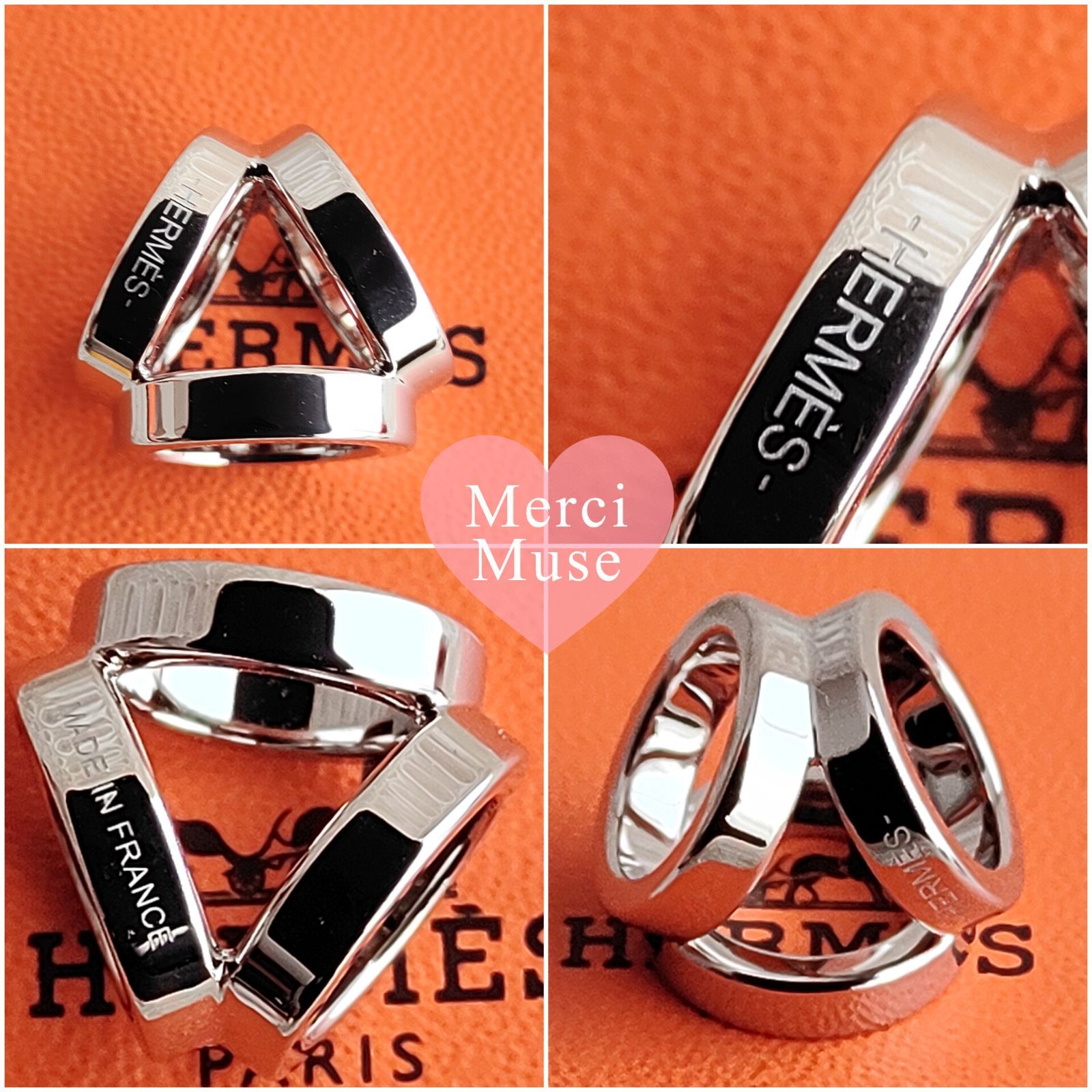 ❤未使用品❤ツイリーリング ミニトリオ シルバー金具 エルメス