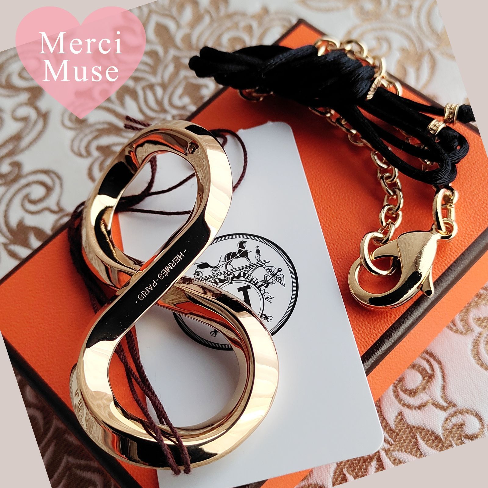 スカーフリング大 ウイット ゴールド金具 エルメス チャーム MerciMuse メルシーミューズ