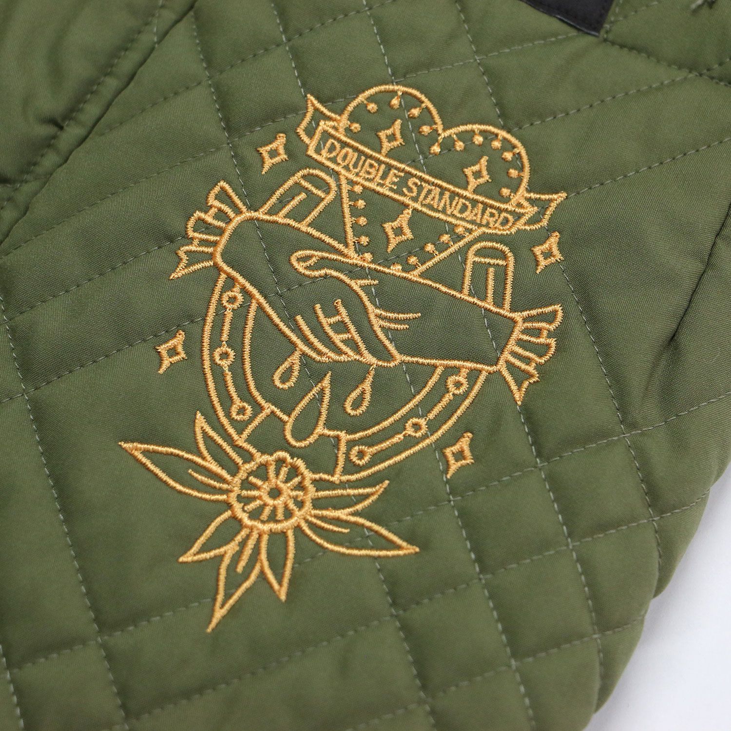 DOUBLE STANDARD CLOTHING ダブルスタンダードクロージング スカート カーキ サイズ:36(S) | 21秋冬 タフタ キルティング スカート | ロング フレア 刺繍 中わた | ボトムス【レディース】【中古】【K4649】 DOUBLE STANDARD CLOTHING ダブルスタンダードクロージング スカート