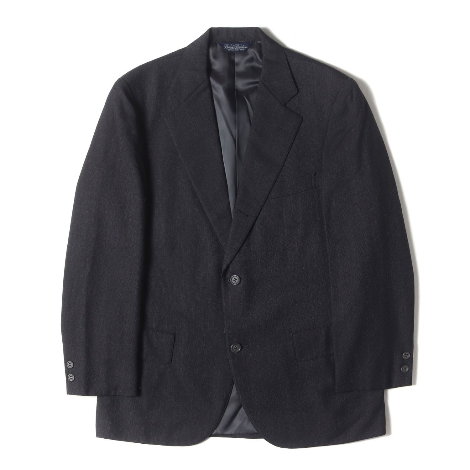 BROOKS ブルックスブラザーズ ウール ピンストライプ テーラードジャケット - スラックスパンツ セットアップ スーツ ネイビー 紺 サイズ 37 SHT 31 W S相当 メンズ