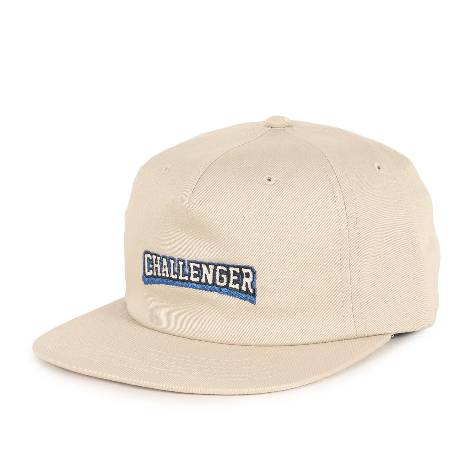 チャレンジャー キャップ ベージュ サイズ 20 AW カレッジロゴ刺繍 5パネルキャップ COLLEGE LOGO CAP ブランド 帽子 スナップバック メンズ
