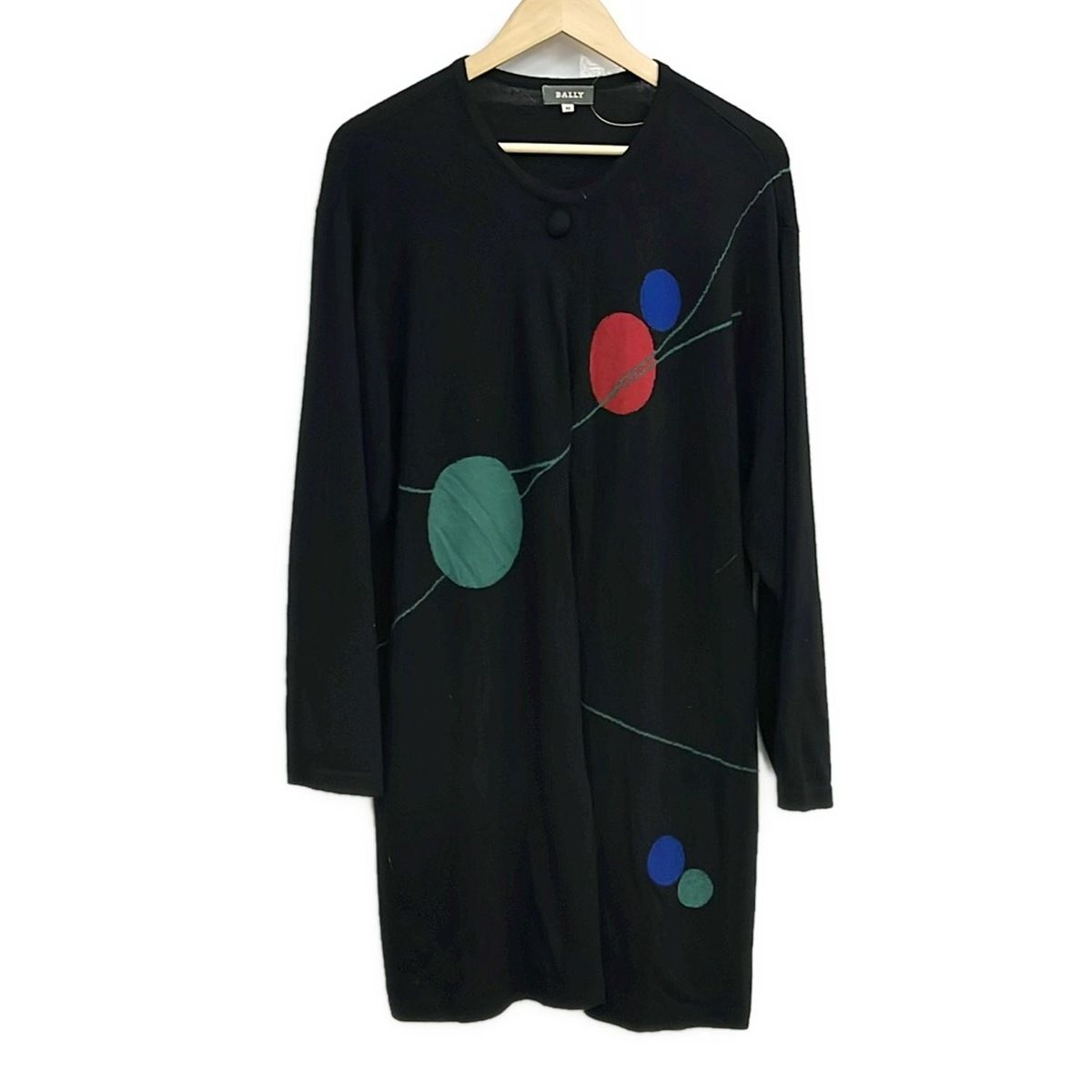 BALLY(バリー) カーディガン サイズM レディース - 黒×レッド×マルチ