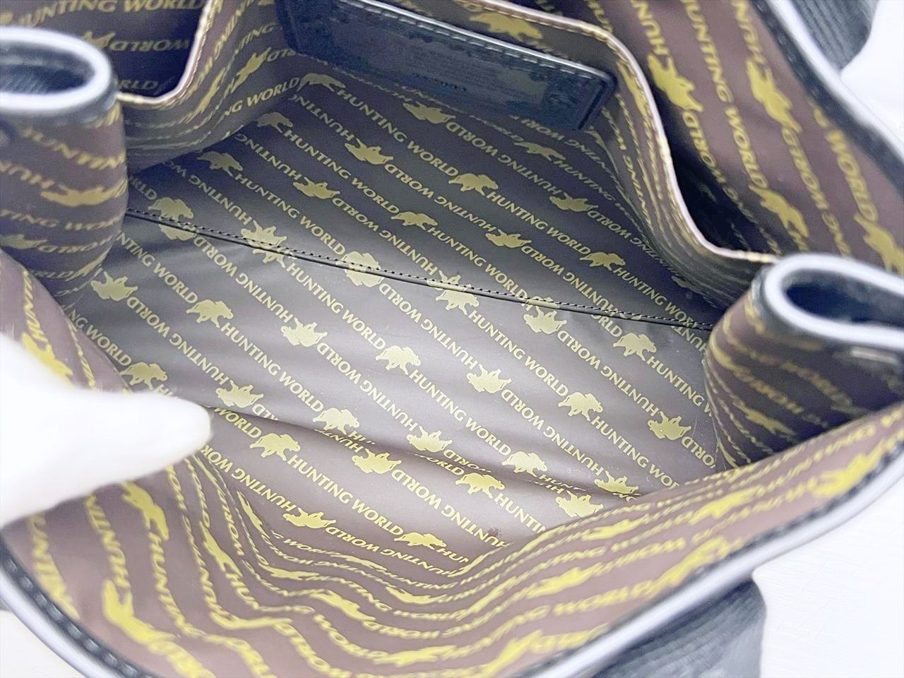 ほぼ未使用 美品 HUNTING WORLD ハンティングワールド サファリロゴ